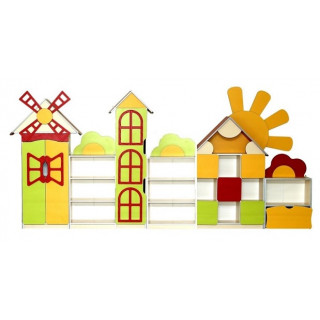 Стенка для игрушек "Цветочная поляна"