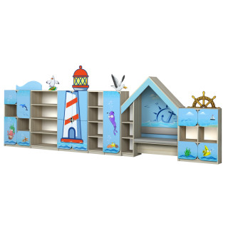 Стенка для игрушек «Морские приключения»