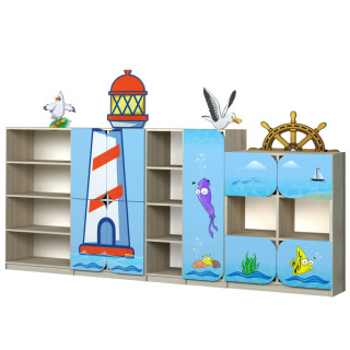 Стенка для игрушек "Морские приключения"