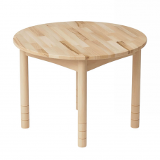 Masa pentru copii rotunda din lemn natural