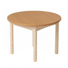 Детска кръгла маса от естествено дърво