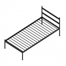 Кровать одноярусная металлическая