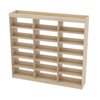 Стеллаж двухсторонний, 18 полок