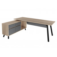 Masa pe cadru metalic cu dulapior