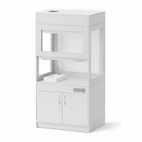 Dulap de extracție demonstrativ cu chiuvetă și prize