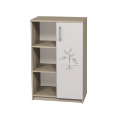 Dulap semi-închis cu o ușă stânga-dreapta și imprimare foto