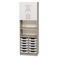 Dulap semideschis cu cutii și imprimare foto