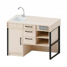 Демонстрационна маса Pro Line с HPL покритие, три контакта и мивка