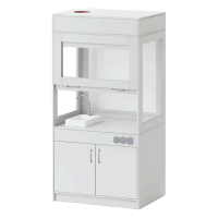 Dulap de extracție demonstrativ cu chiuvetă și prize