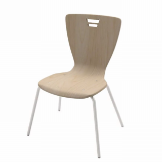 Стул из гнутой фанеры на металлическом каркасе