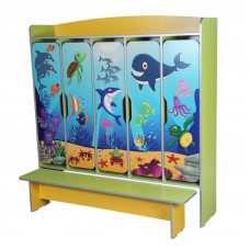 Dulap vestiar "Regatul Marii", cu banca