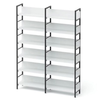 Двухсекционный стеллаж с 6 полками