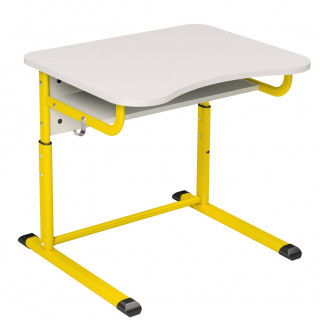 Парта одноместная на плоскоовальном каркасе