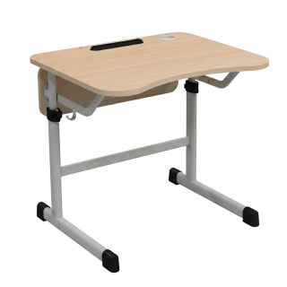 Парта одноместная на плоскоовальном каркасе 