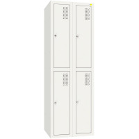 Метален шкаф с 2 секции (4 клетки)