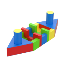 Modulul de joacă și construcție „Barcuța”